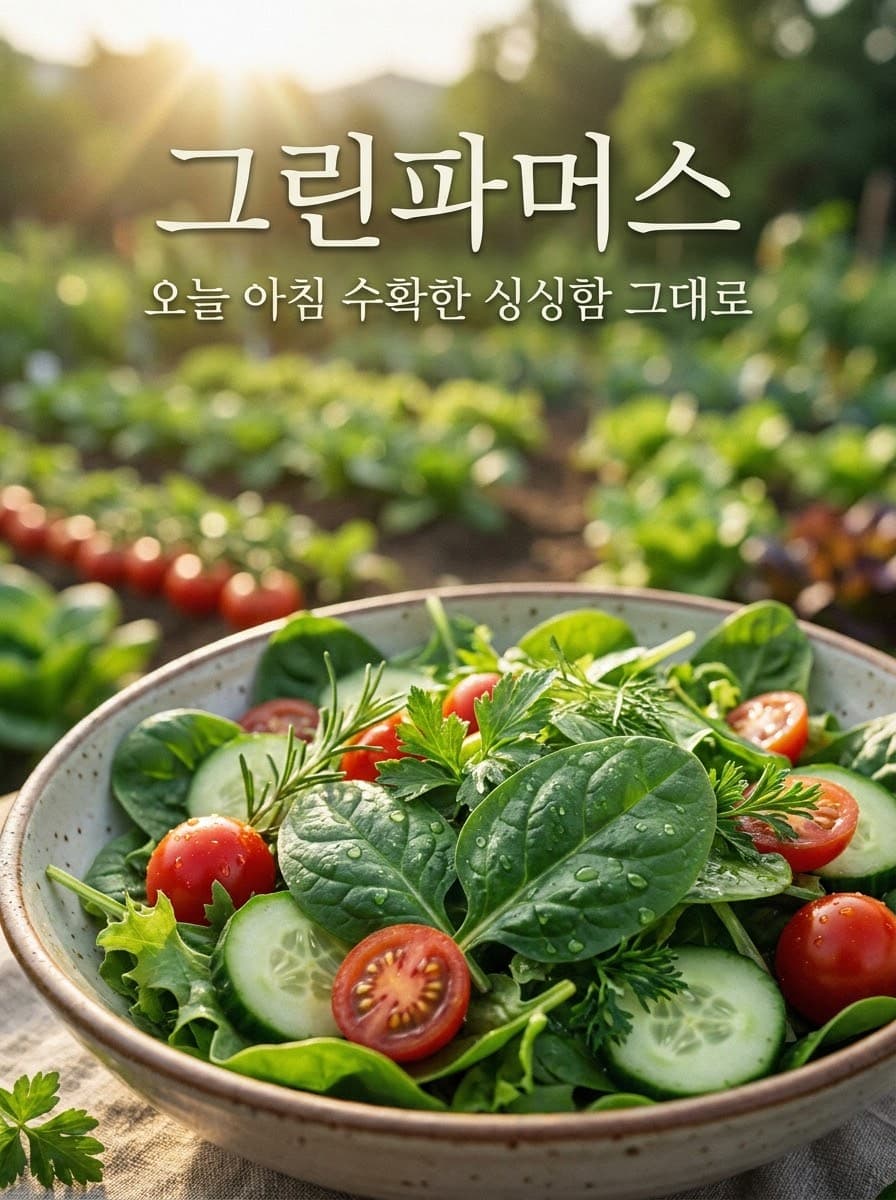 오늘 아침 수확한 싱싱함 그대로